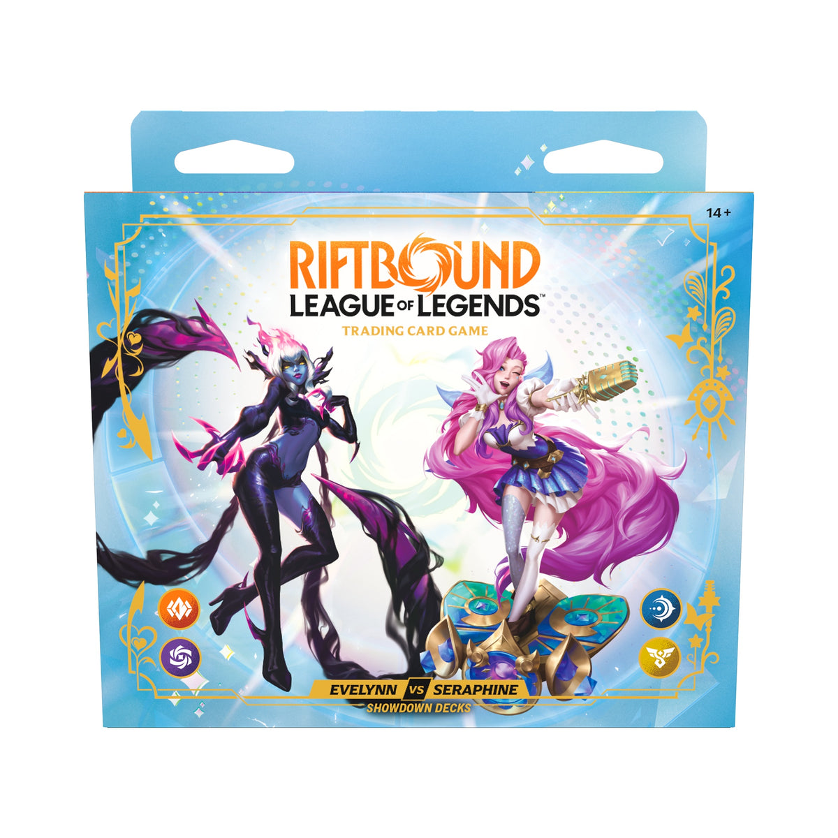 Riftbound Radiance Evelynn vs Seraphine Showdown Decks English two-player box
