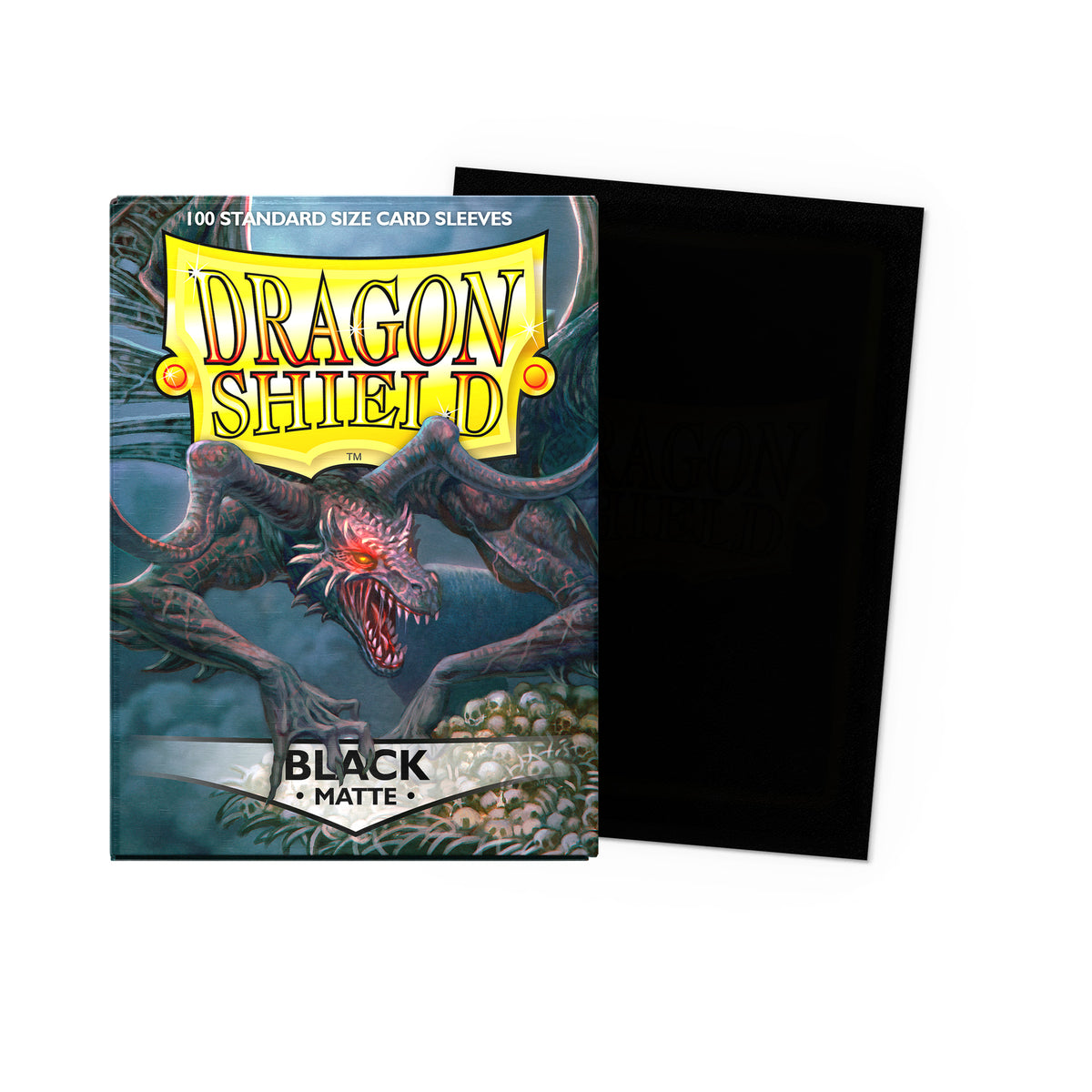 Dragon Shield Black Matte standard-size 100-count card sleeves