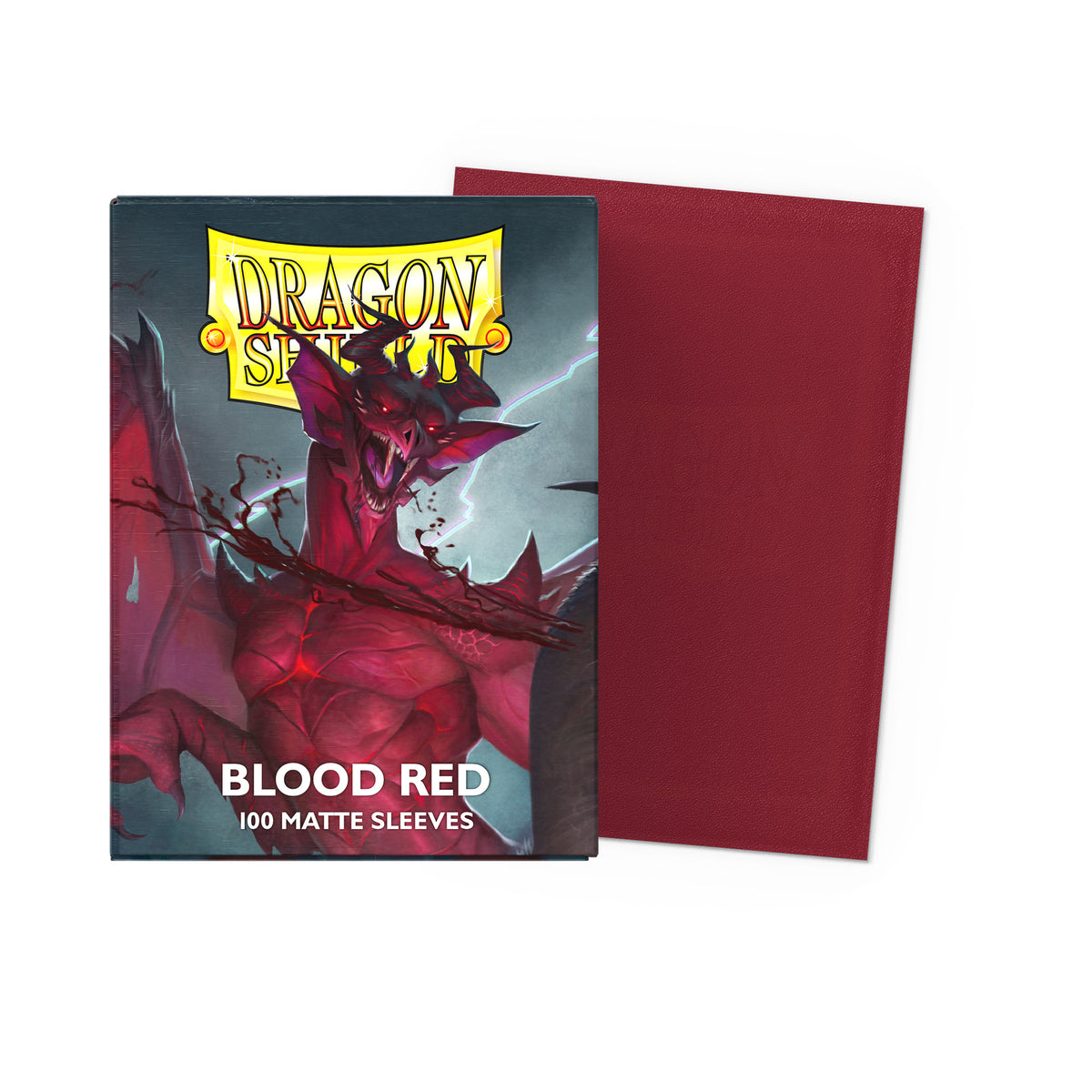 Dragon Shield Blood Red Matte standard-size 100-count card sleeves