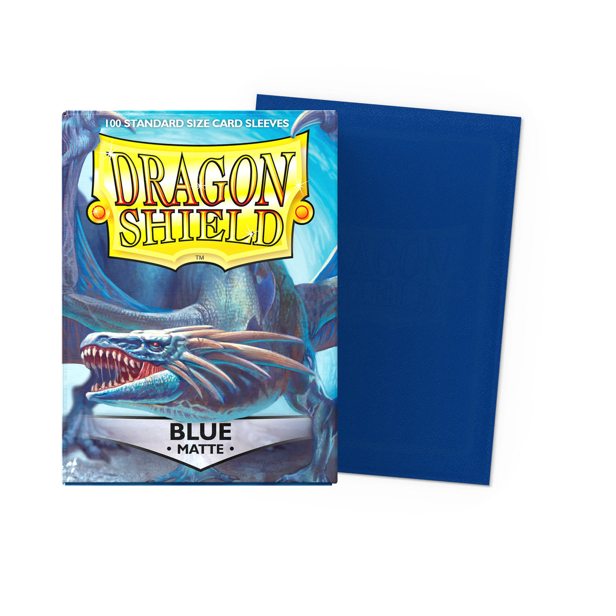 Dragon Shield Blue Matte standard-size 100-count card sleeves