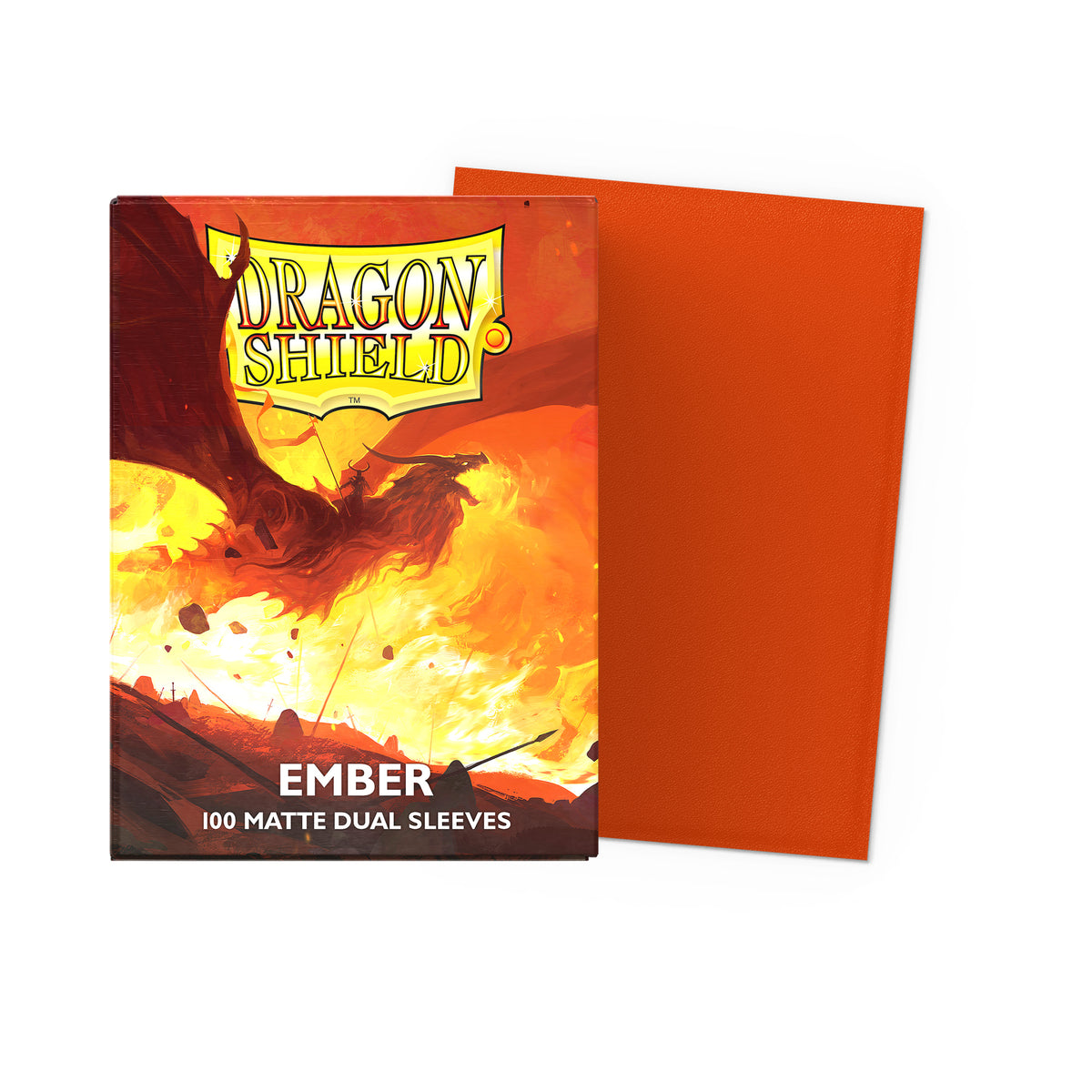 Dragon Shield Ember Matte Dual standard-size 100-count card sleeves