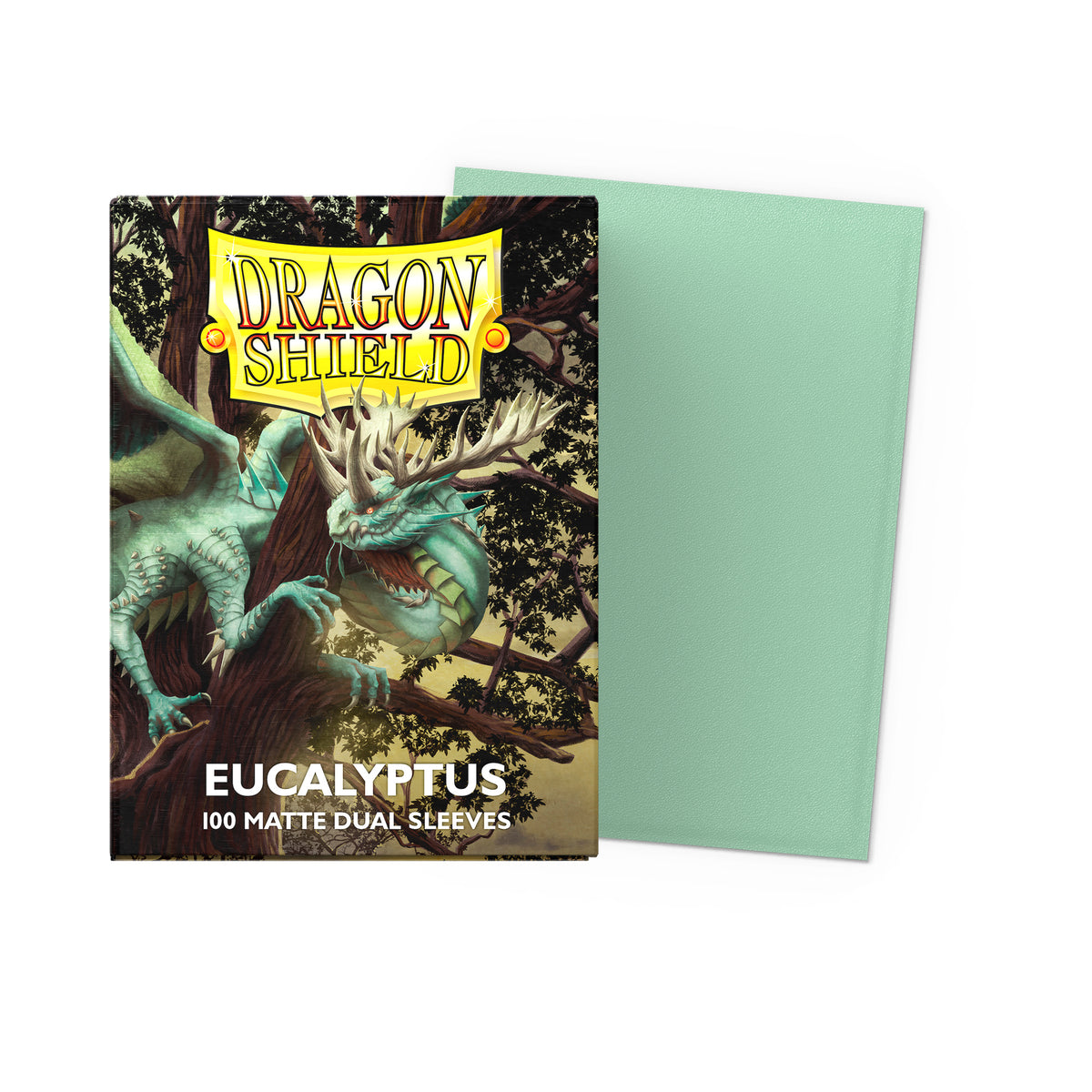 Dragon Shield Eucalyptus Matte Dual standard-size 100-count card sleeves