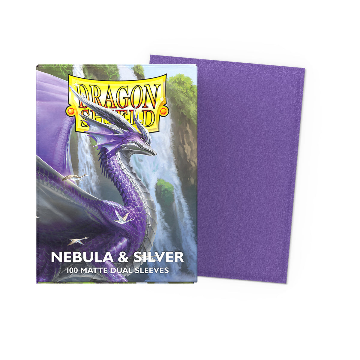 Dragon Shield Nebula & Silver Matte Dual standard-size 100-count card sleeves