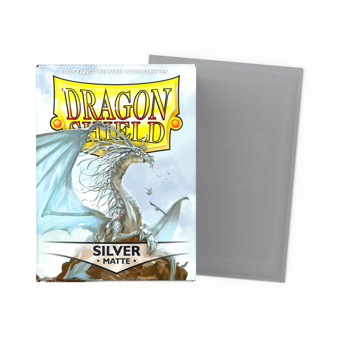 Dragon Shield Silver Matte standard-size 100-count card sleeves