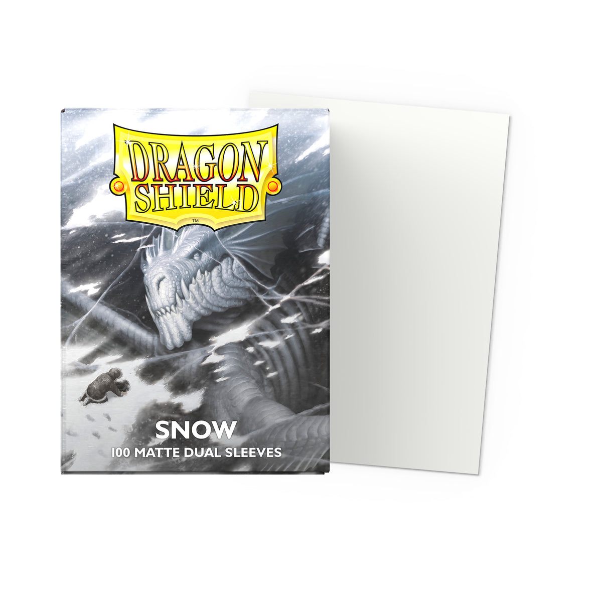 Dragon Shield Snow Matte Dual standard-size 100-count card sleeves