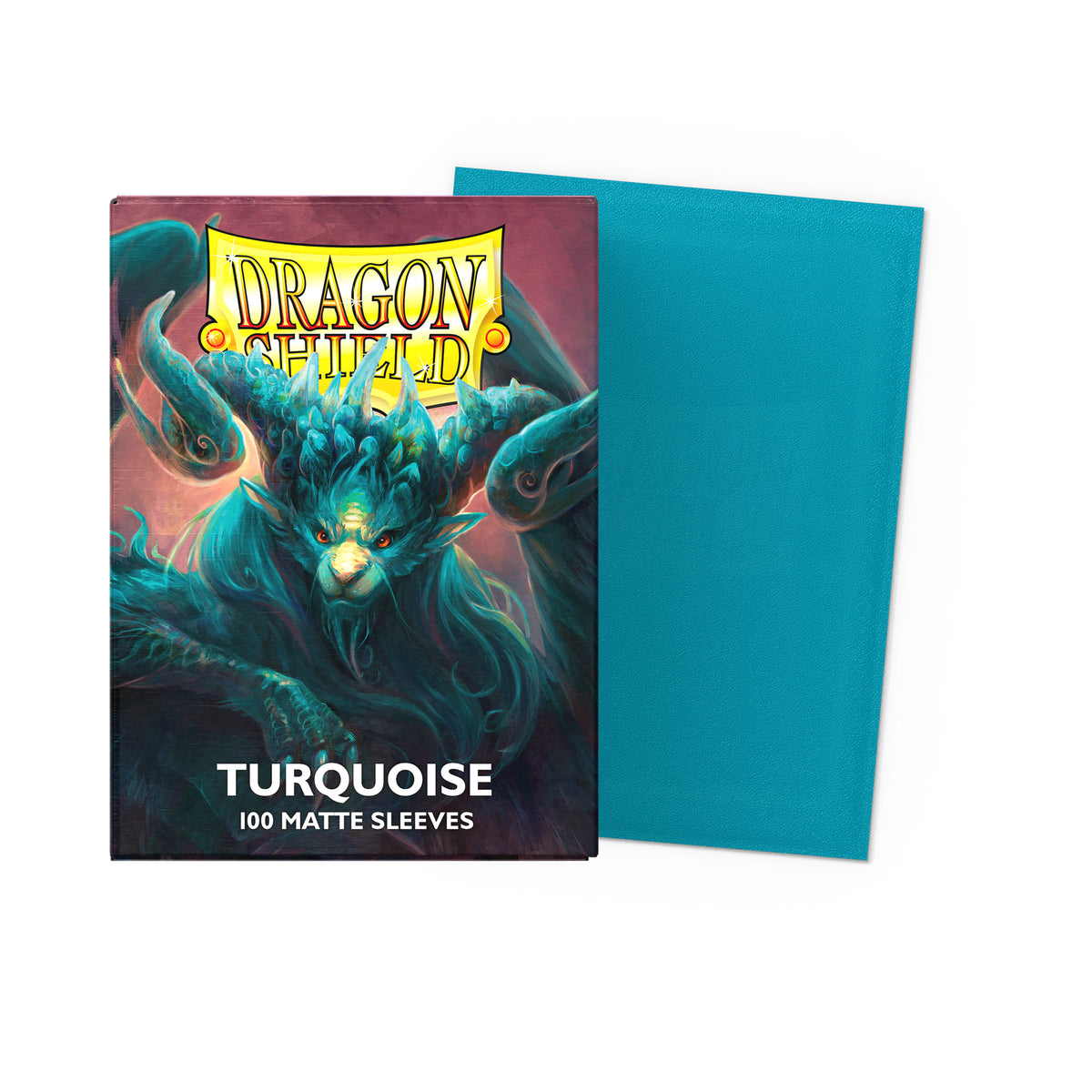 Dragon Shield Turquoise Matte standard-size 100-count card sleeves