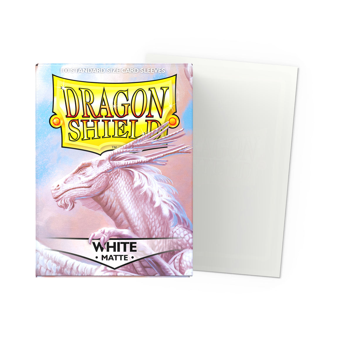 Dragon Shield White Matte standard-size 100-count card sleeves