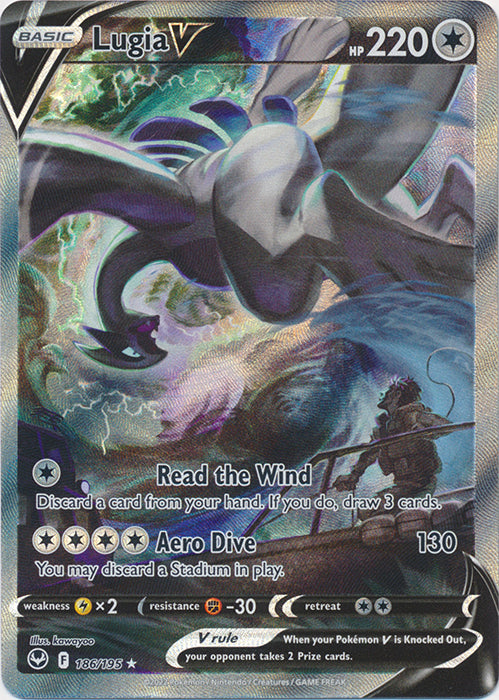 Lugia V Alternate Art - Silver Tempest - front stock image