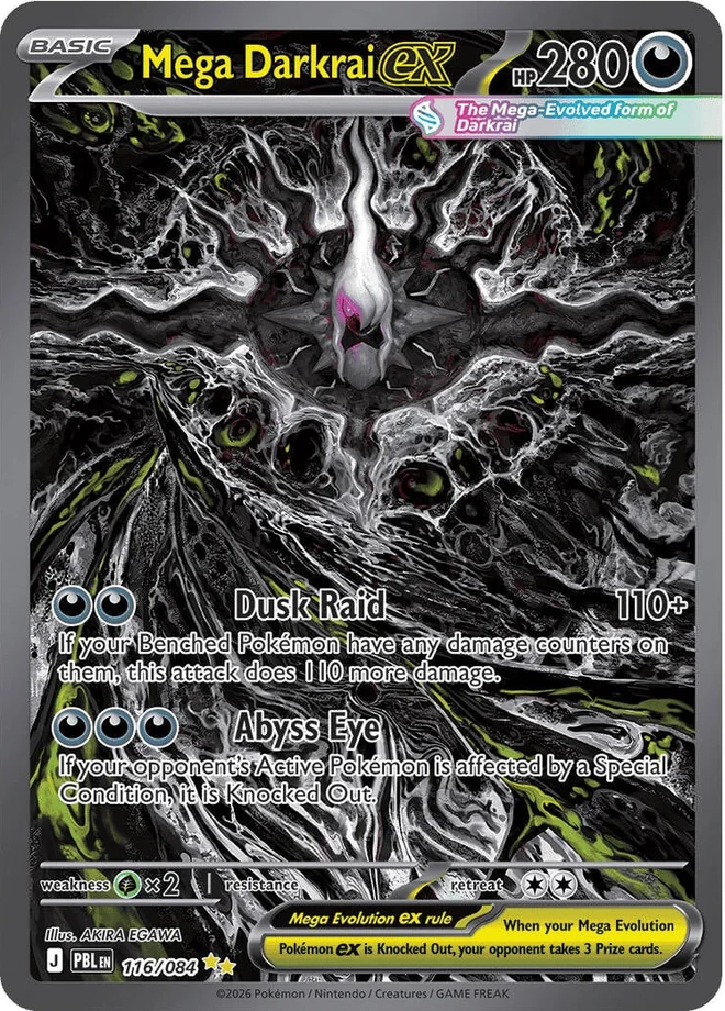 Mega Darkrai ex English - Pokemon Single - front stock image