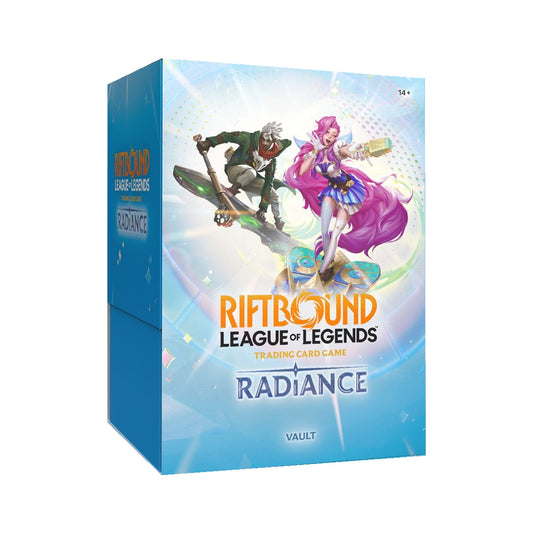 Riftbound Radiance Vault English sealed six-booster bundle with Ekko and Seraphine artwork
